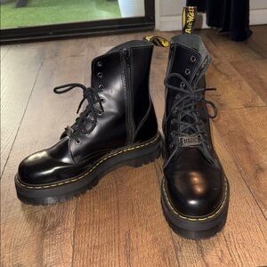 Dr. Martens Shiny Black Lace-Up Boots